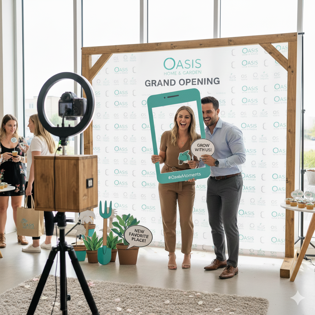 Photobooth khai trương & sự kiện thương hiệu – Bí quyết ghi dấu ấn với khách hàng